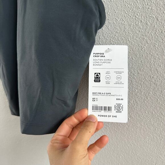 Athleta Purpose Crop Sports Bra A-C Size XS New - Picture 2 of 3